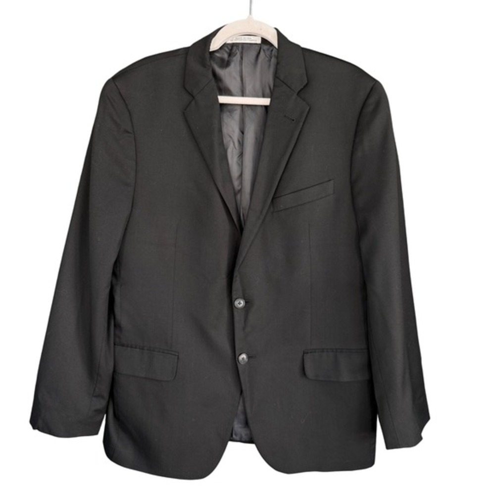 Joseph Abboud REDA Super 110s Italian Wool Slim Fit Black‎ Blazer Mens Size 42R